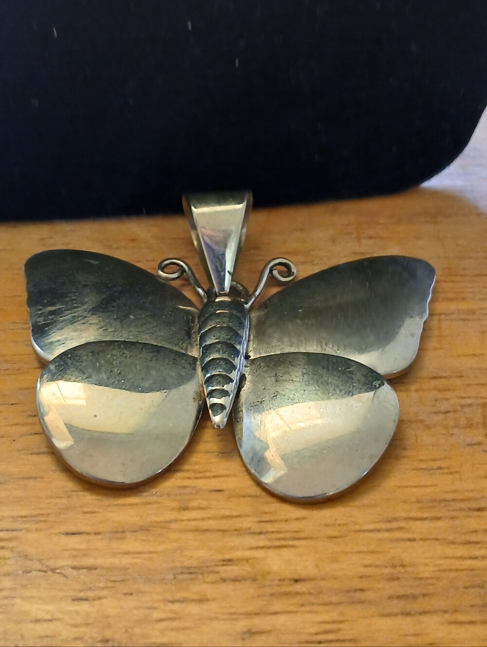 Butterfly Pendant Necklace in Silver Tone